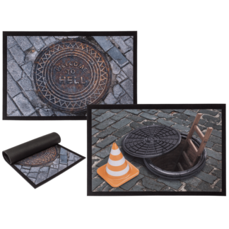 Outdoor Floor Mat, Manhole Cover,  40 x 60cm,