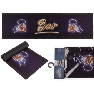 Home bar runner, Beer, approx. 89 x 25 cm,