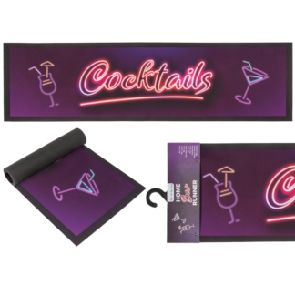Home bar runner, Cocktails, approx. 89 x 25 cm,