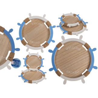 Wooden tray, Welcome Aboard
