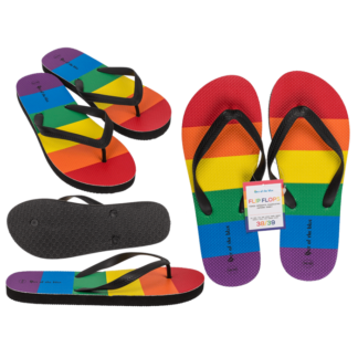 Flip Flops, Rainbow, Pride, Size 38/39