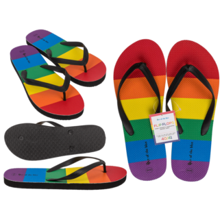 Flip Flops, Rainbow, Pride, Size 40/41