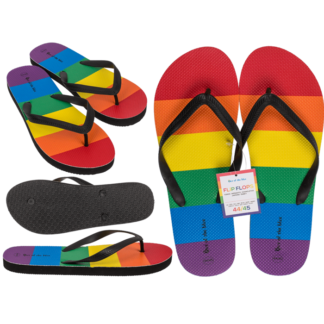 Flip Flops, Rainbow, Pride, Size 44/45