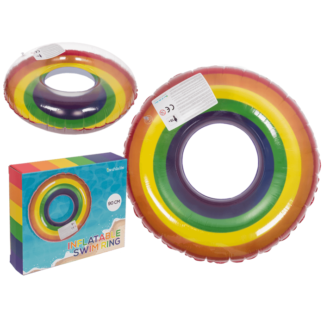 Inflatable swim ring, Rainbow,