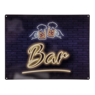 Metal sign, Bar, approx. 30 x 40 cm