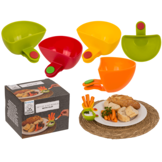 Dip bowl with clip, set of 4 pcs,