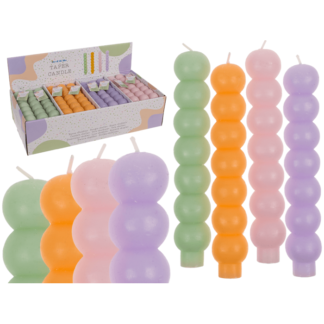 Taper candle. Bubble, pastel,