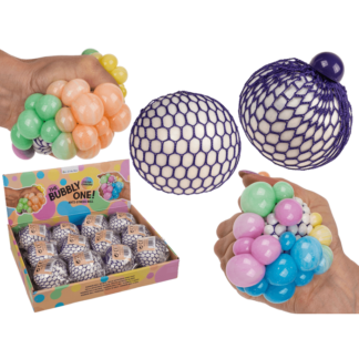 Squeeze ball in net, Rainbow,