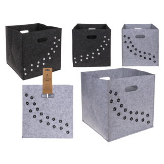 Felt storage box, Dog paws/Cat paws,