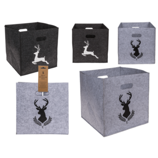 Felt storage box, Deer/Deer head,
