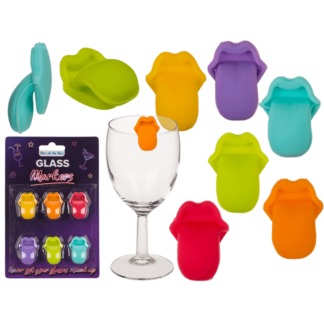 Glass marker, approx. 1,4 x 1 cm, silicone,