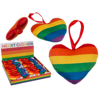 Plush heart in rainbow colours, Pride,