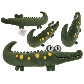 Plush cushion, crocodile,