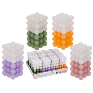 Candle, colorful bubble, 6 x 12 cm,