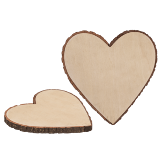 Decorative wooden slice, heart,