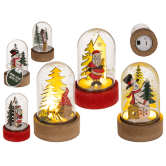 Mini christmas scene, Xmas Friends, with LED,