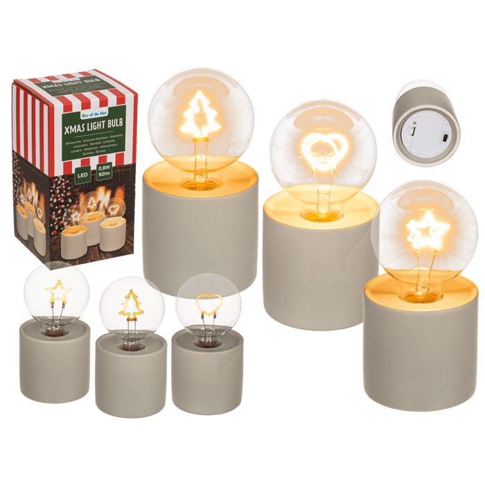 Motif light bulb, Christmas, 8,5 x 16 cm,