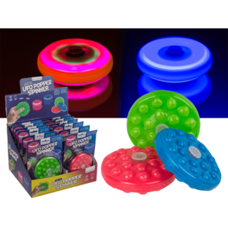 Ufo Popper Spinner, with LED (incl. batteries)