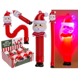 Stretch tube, Santa, with LED, incl. 3 x LR41