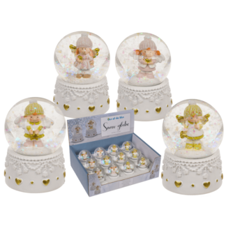 Snow globe, winter angel, on socket,
