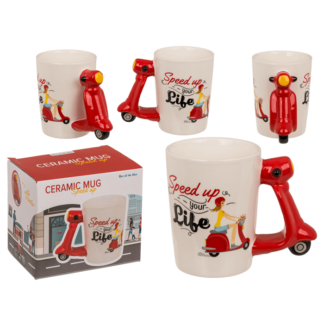 Mug, Scooter, Stoneware,