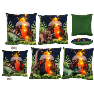 Decoration cushion, dinosaur, with 6 LED
