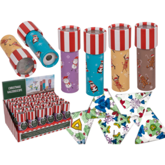 Christmas kaleidoscope, 13 x 4 cm, 4 assorted,