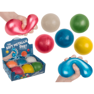 XL Ultra soft anti stress ball, Metallic,