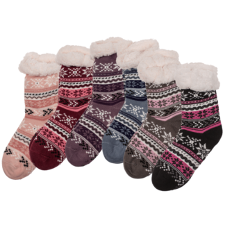 Woman comfort socks, Ice Flower & Stripes,