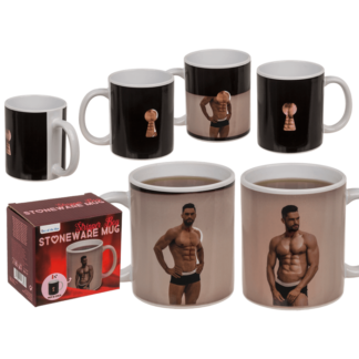 Stoneware Mug, Stripper Boy, with thermal effect,