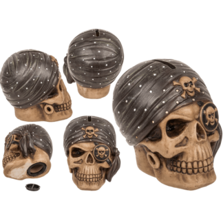 Savings bank with lock, Pirate,