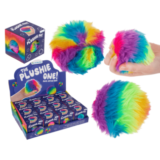 Plush squish ball, Rainbow, 7,5 cm,