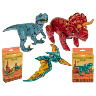 Inflatable dinosaurs, ca. 60 cm,