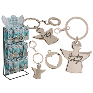 Metal key chain with trolley coin,